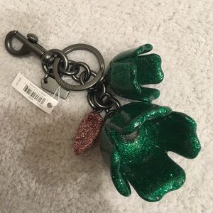 Coach Tea Rose Keychain